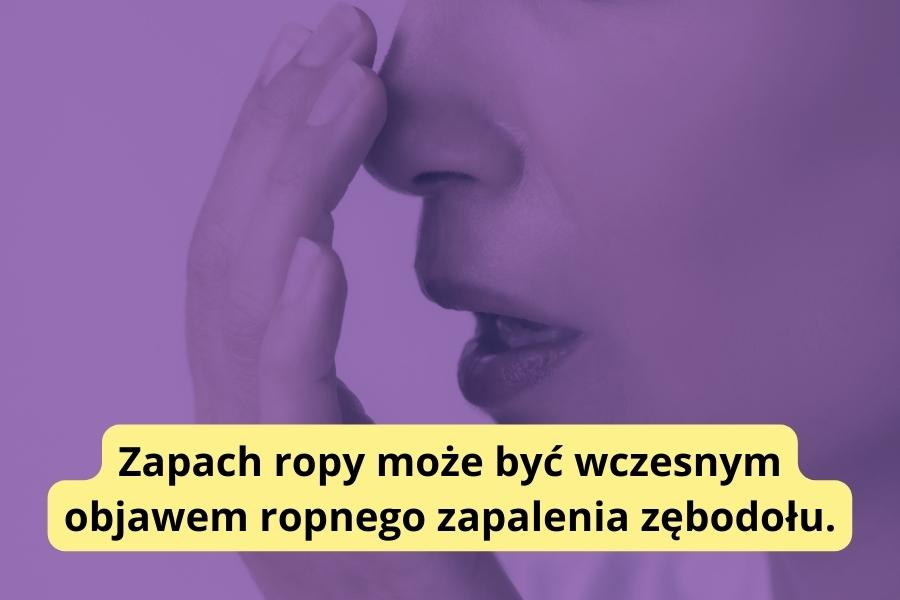 Zapach ropy może być wczesnym objawem ropnego zapalenia zębodołu.